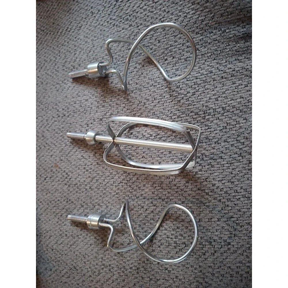 Sunbeam Mixmaster Dough Hooks / Whipping Beaters And Square Beater ONLY